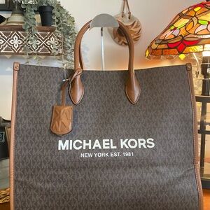 Michael Kors Brown Monogram Large Tote